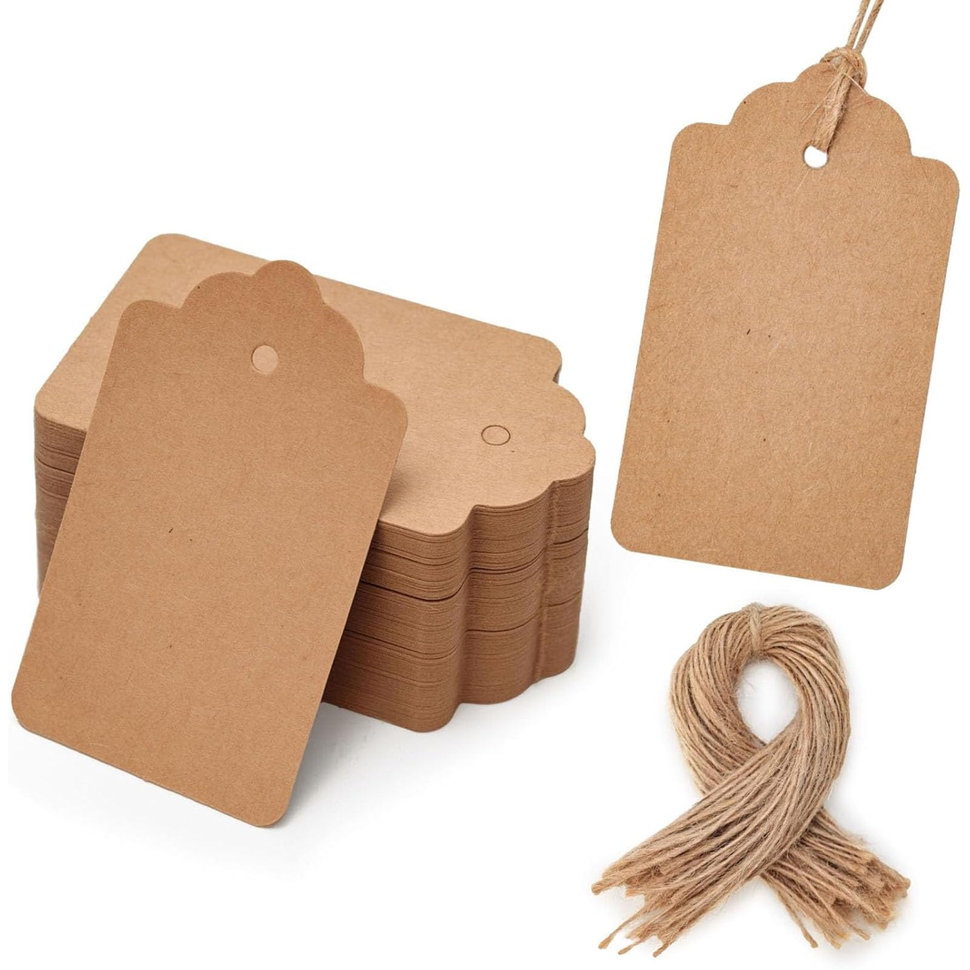 Gift Tag Set White Scallop product photo